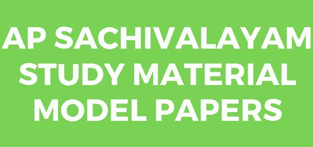 AP Grama sachivalayam 2020 Study Material PDF Download