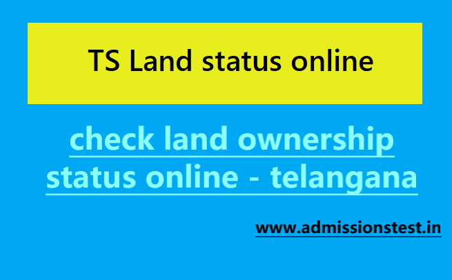 check your land record status,pahani & ROR 1B for telanagana state CCLA land records status online