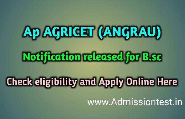 Apply AP AGRICET 2020 Notification, Eligibility & Steps To Apply Online 