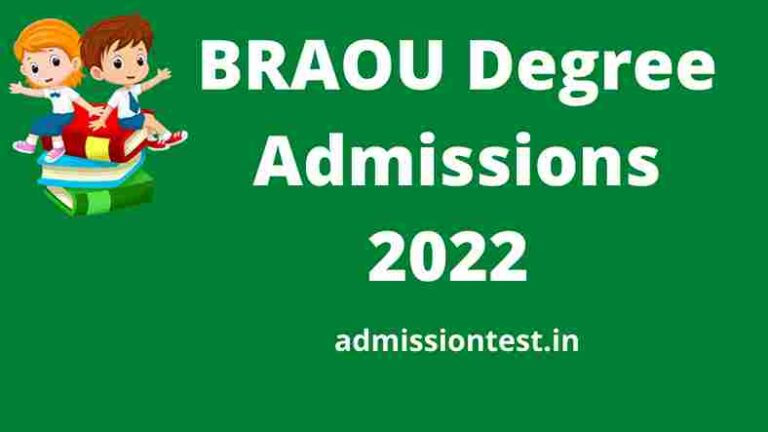 BRAOU Degree Admissions 2022