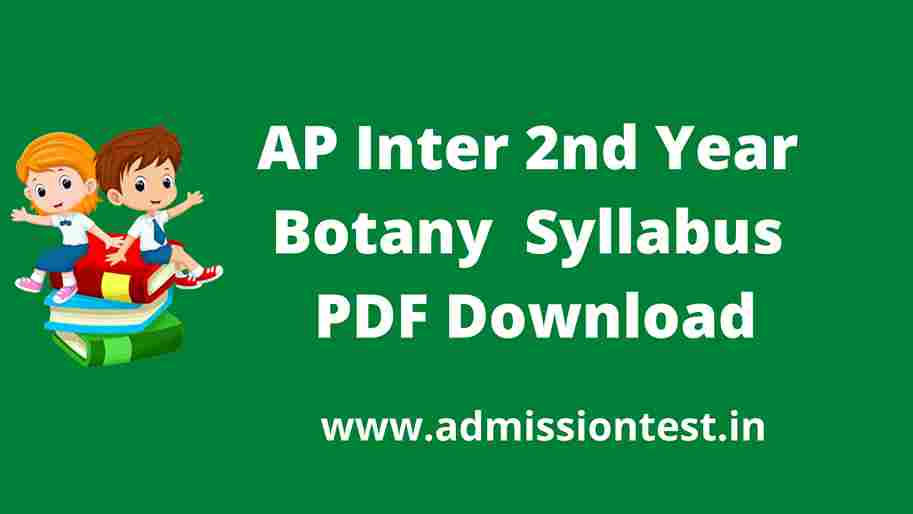 AP Inter 2nd Year Botany Syllabus PDF Download