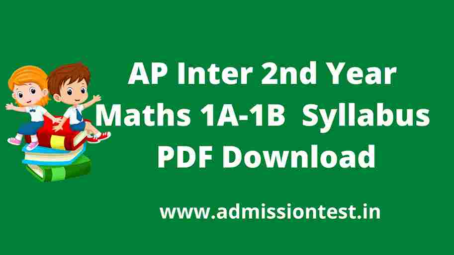 AP Inter 2nd Year Maths Syllabus PDF