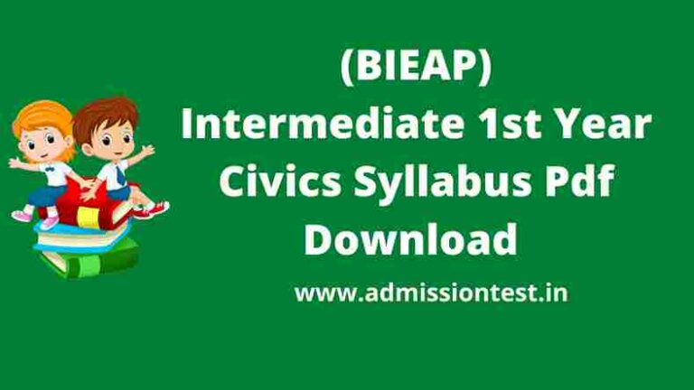 Inter 1st Year Civics Syllabus
