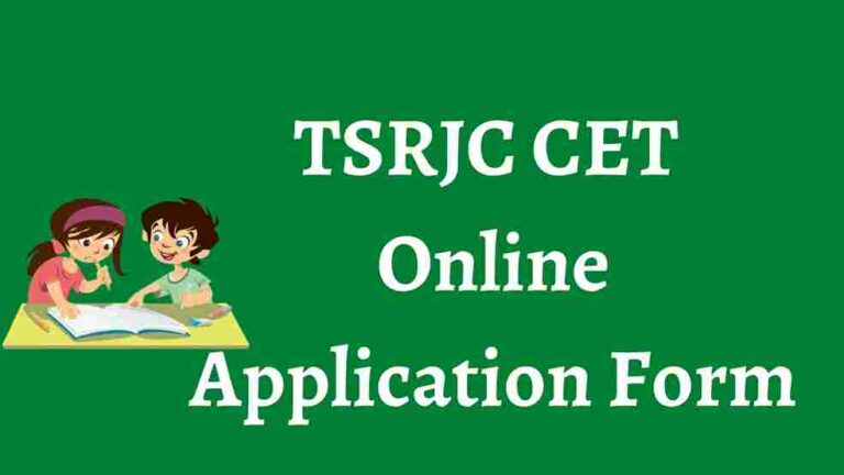 TSRJC CET 2023 Online Application Form