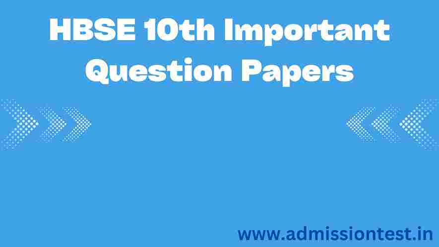HBSE 10th Important Question Papers